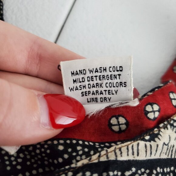 No Boundaries Womens Vintage Y2K Geometric Button Front Dress Size S Prairie - Picture 7 of 8